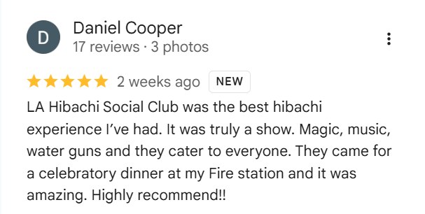 Five-star Google review from Daniel Cooper