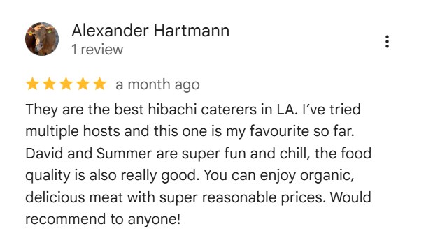 Five-star Google review from Alexander Hartmann