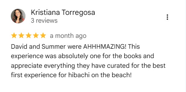 Five-star Google review from Kristiana Torregosa
